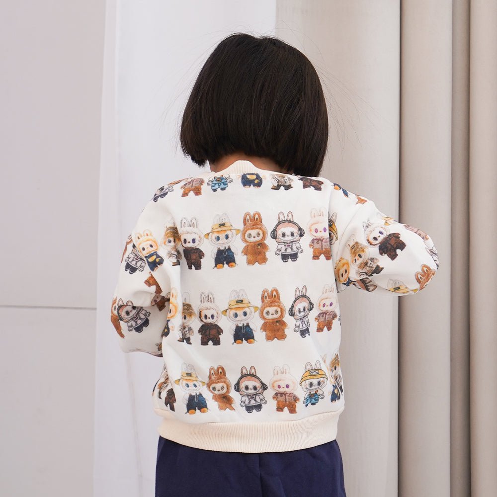 Boys Winter Labubu Printed Sweatshirt & Trouser